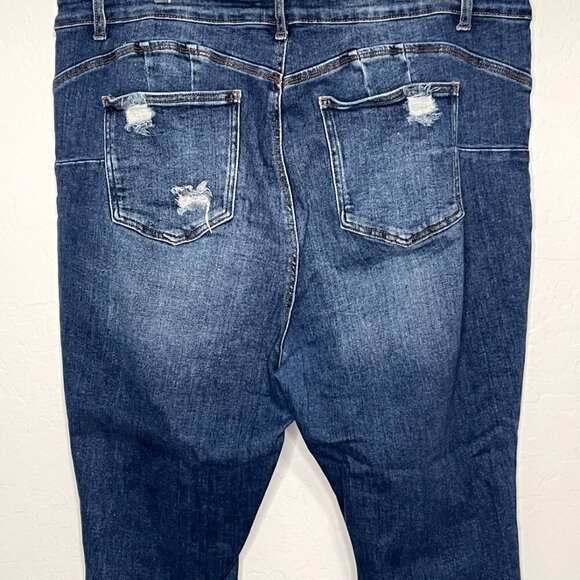 Wax Jean Butt, I Love You Distressed Dark Skinny Jean Size 24 #68 - Picture 6 of 6